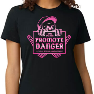 Promote Danger - Ladies Pink Gradient