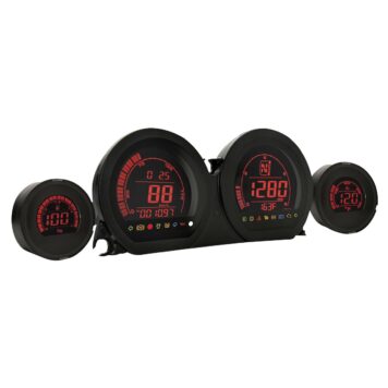 Koso HD-03 | 4-Piece LCD Gauge Kit - BA064902 for 2014-2023 Harley-Davidson Touring and 2023 Harley-Davidson Trike Motorcycles