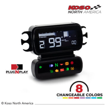 Koso D2 | multifunction meter for Harley-Davidson® for M8 Softails